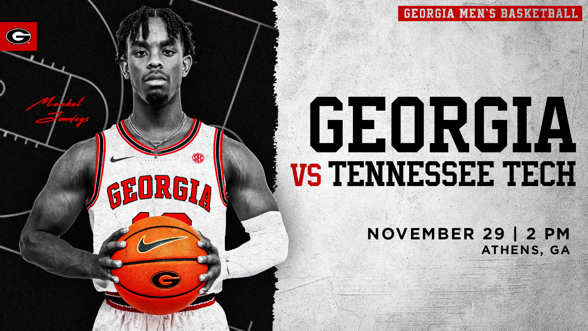 Game notes graphic featuring student-athlete