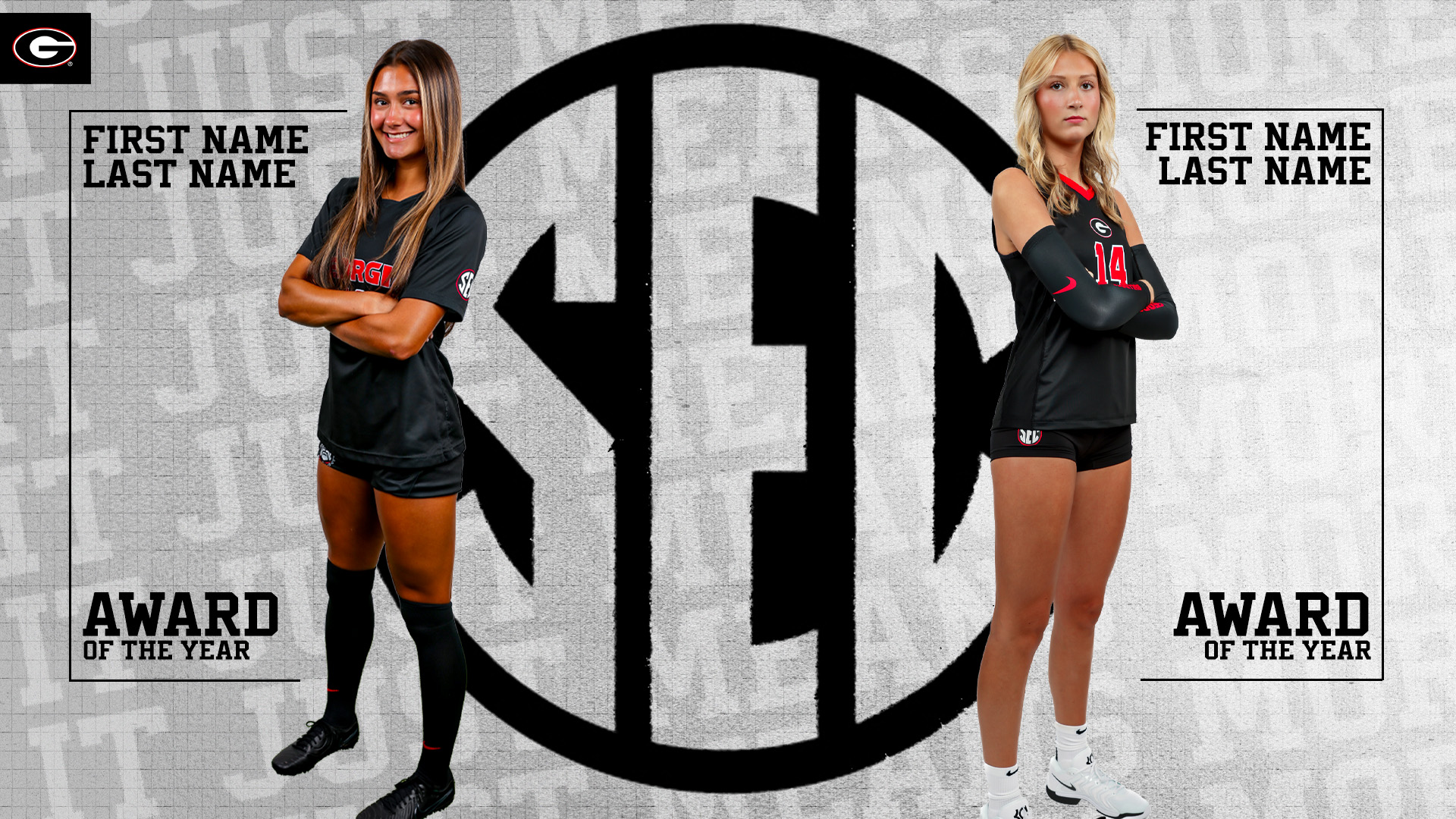 Georgia Bulldogs SEC award graphic