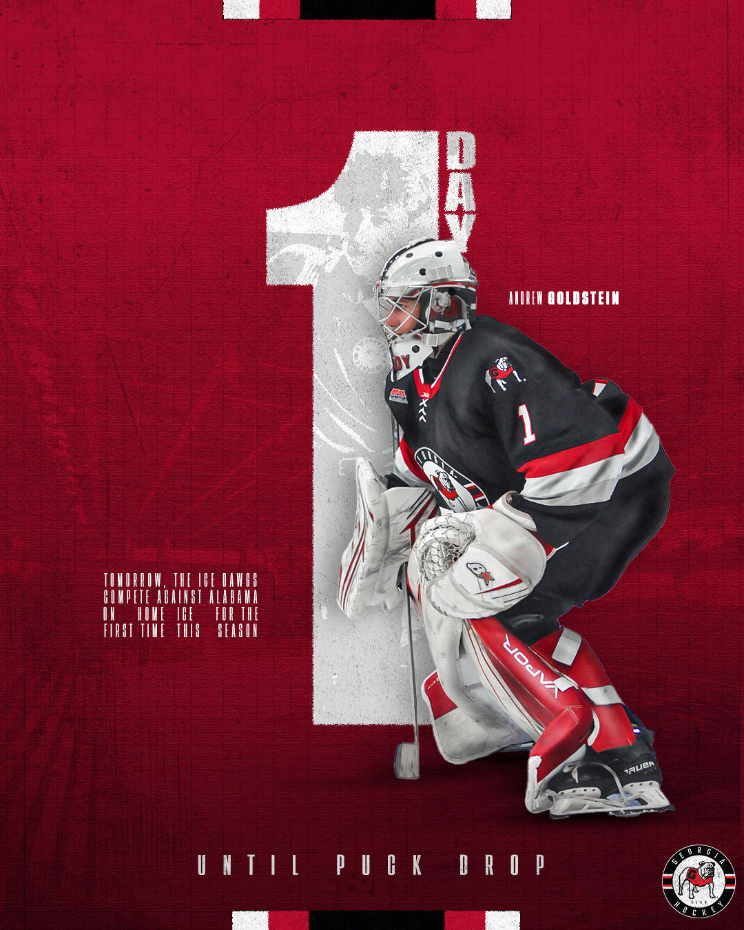 UGA Hockey event countdown graphic