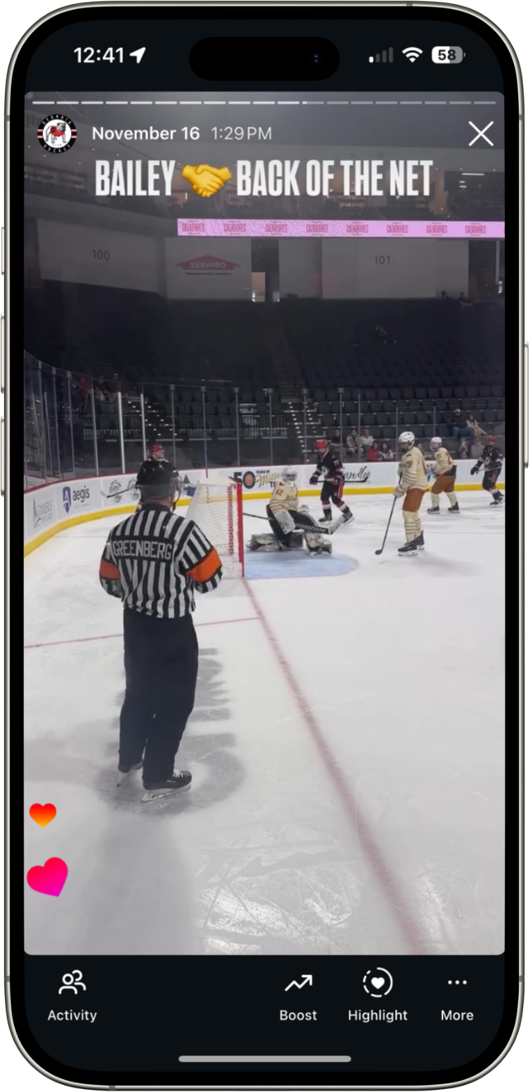 Gameplay Instagram story
