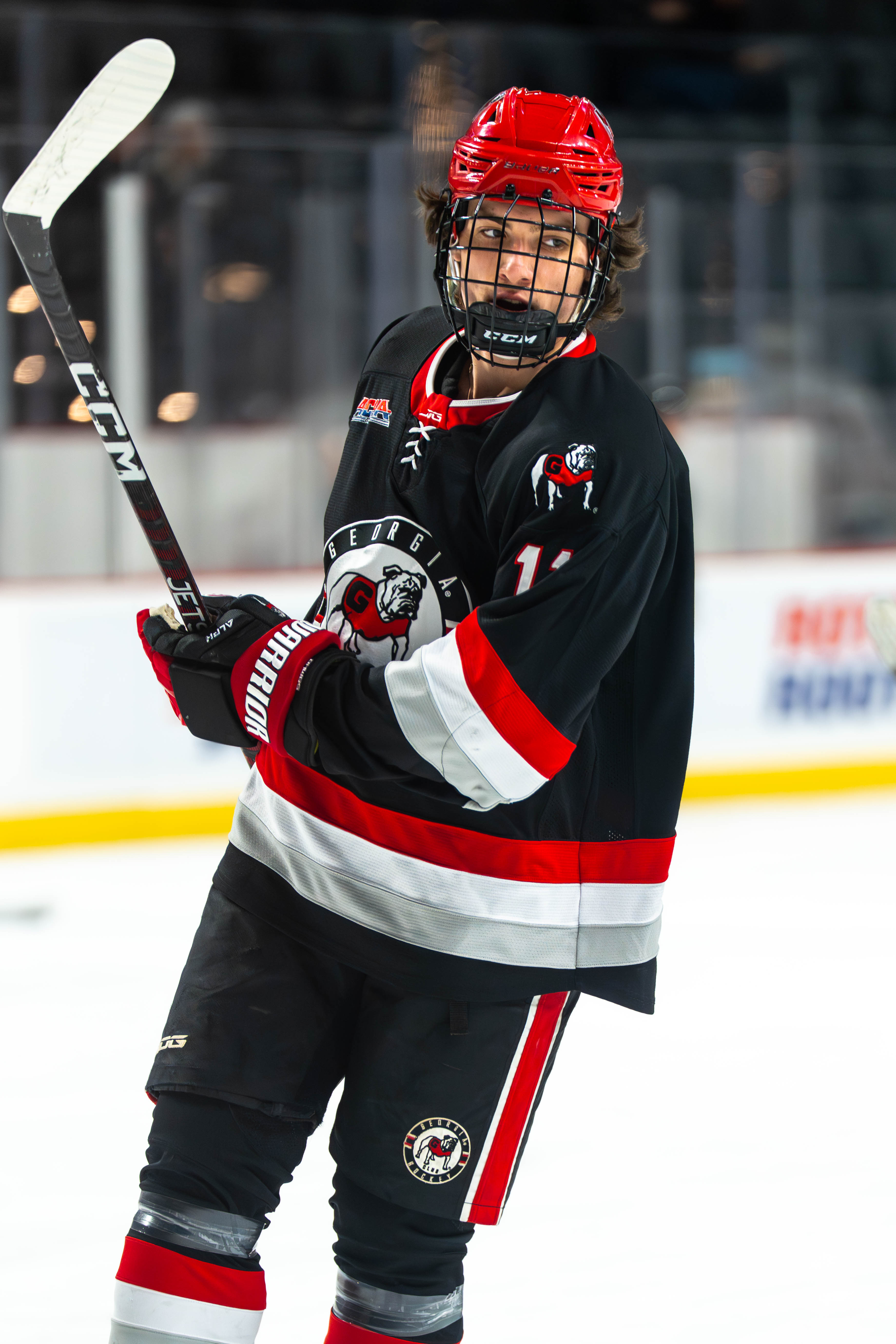 UGA Hockey warm-up detail photo