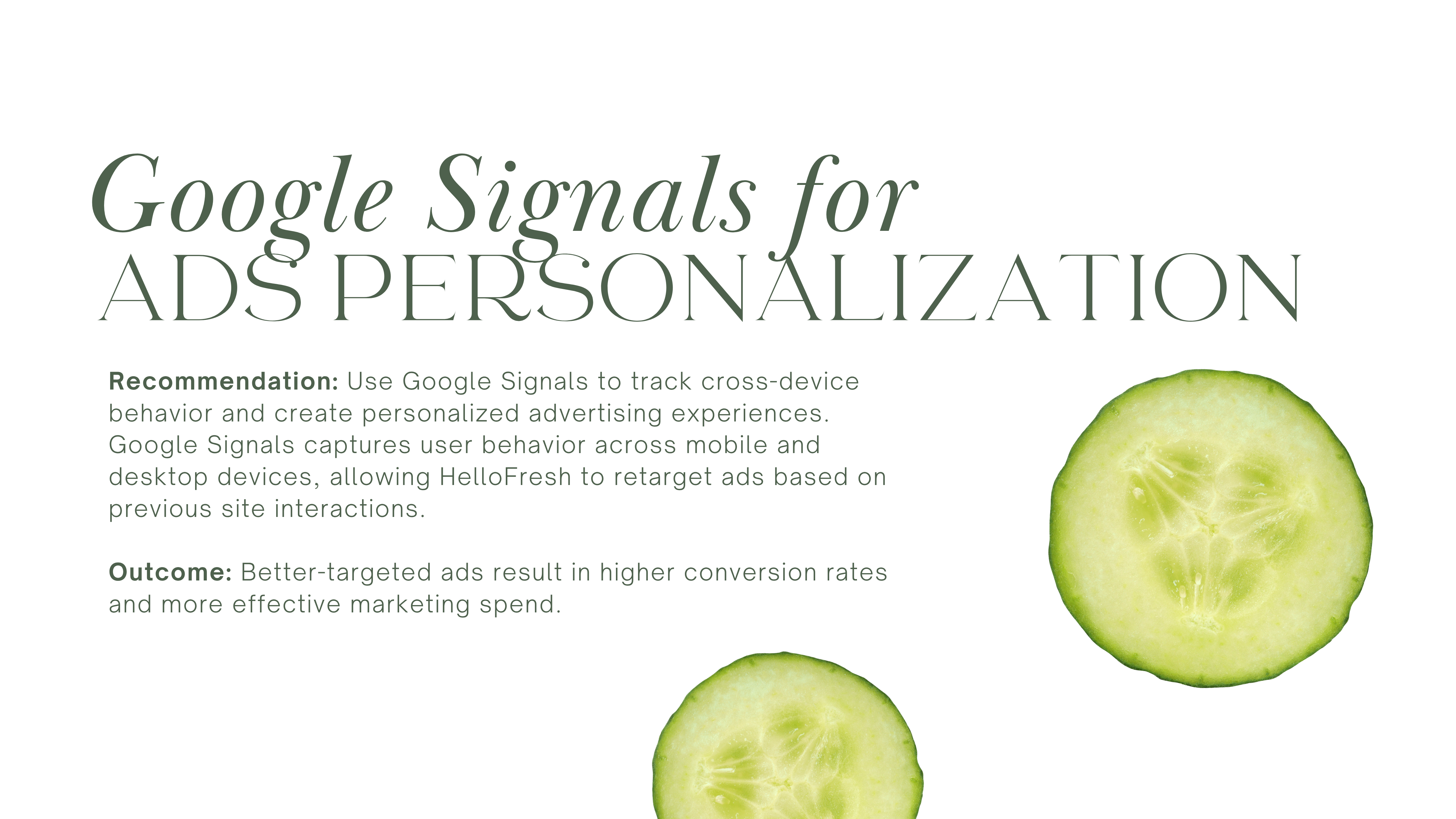 Google Signals for ad personalization slide