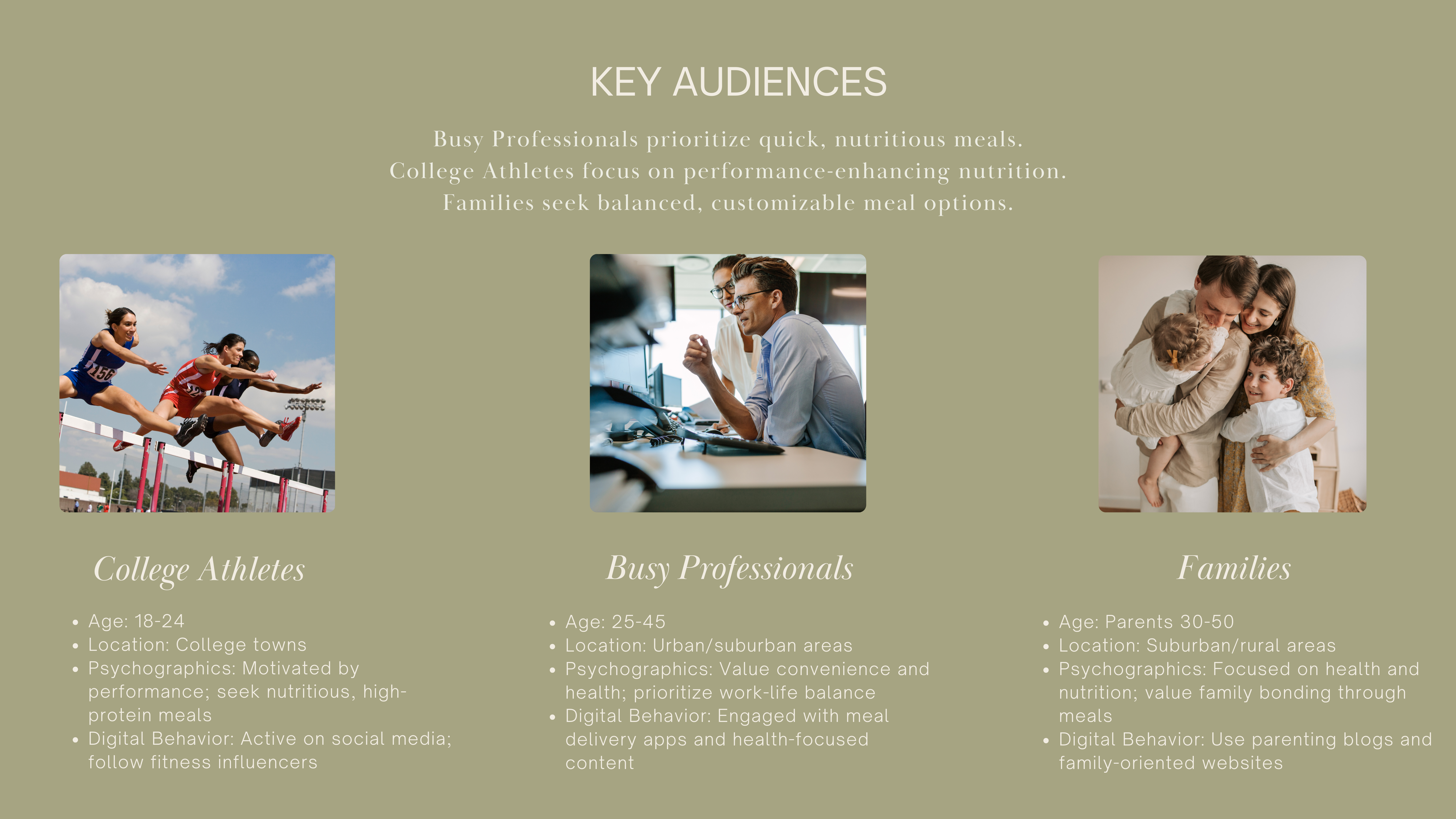 HelloFresh key audiences slide