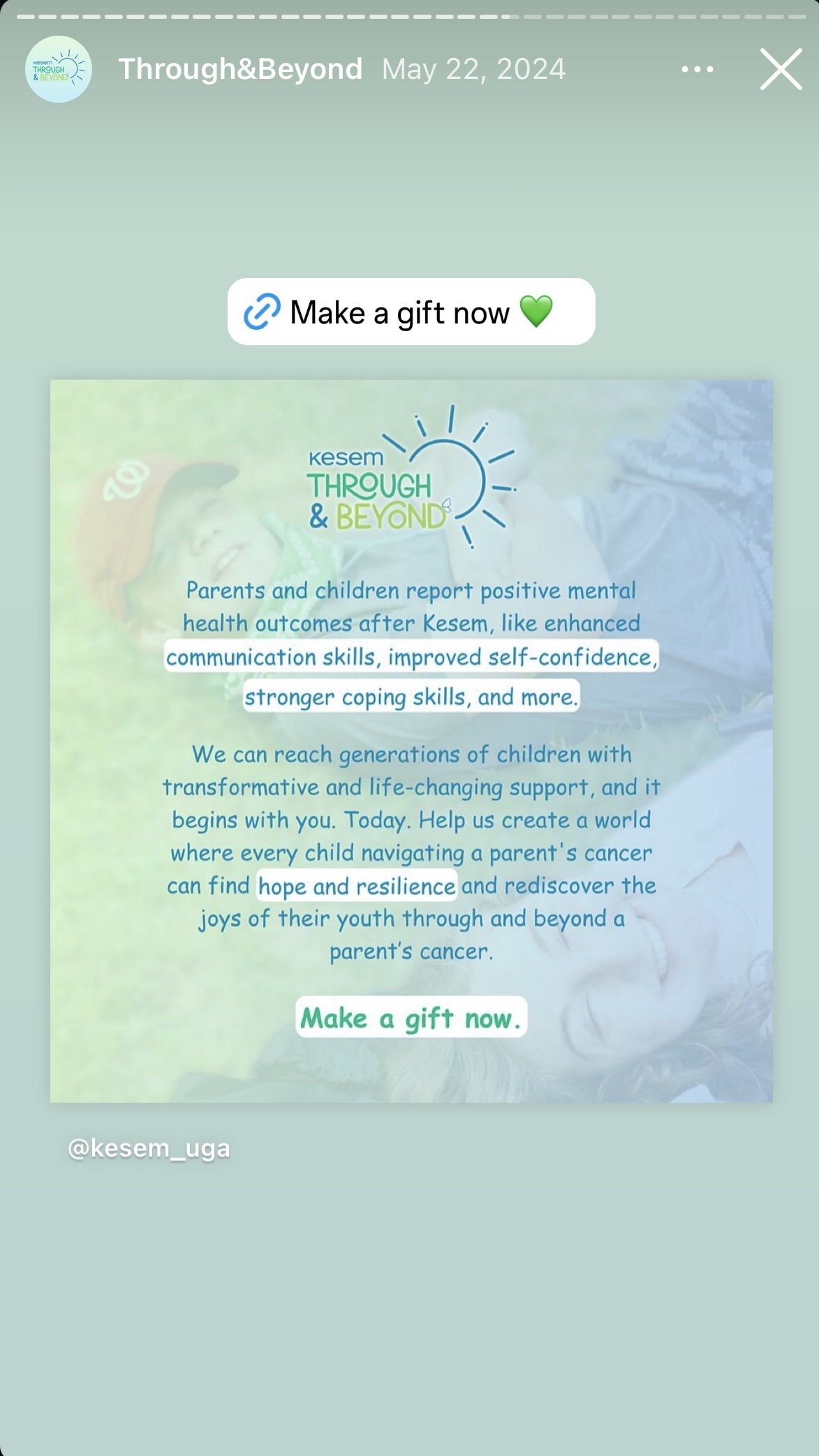 Kesem Through & Beyond Campaign Story