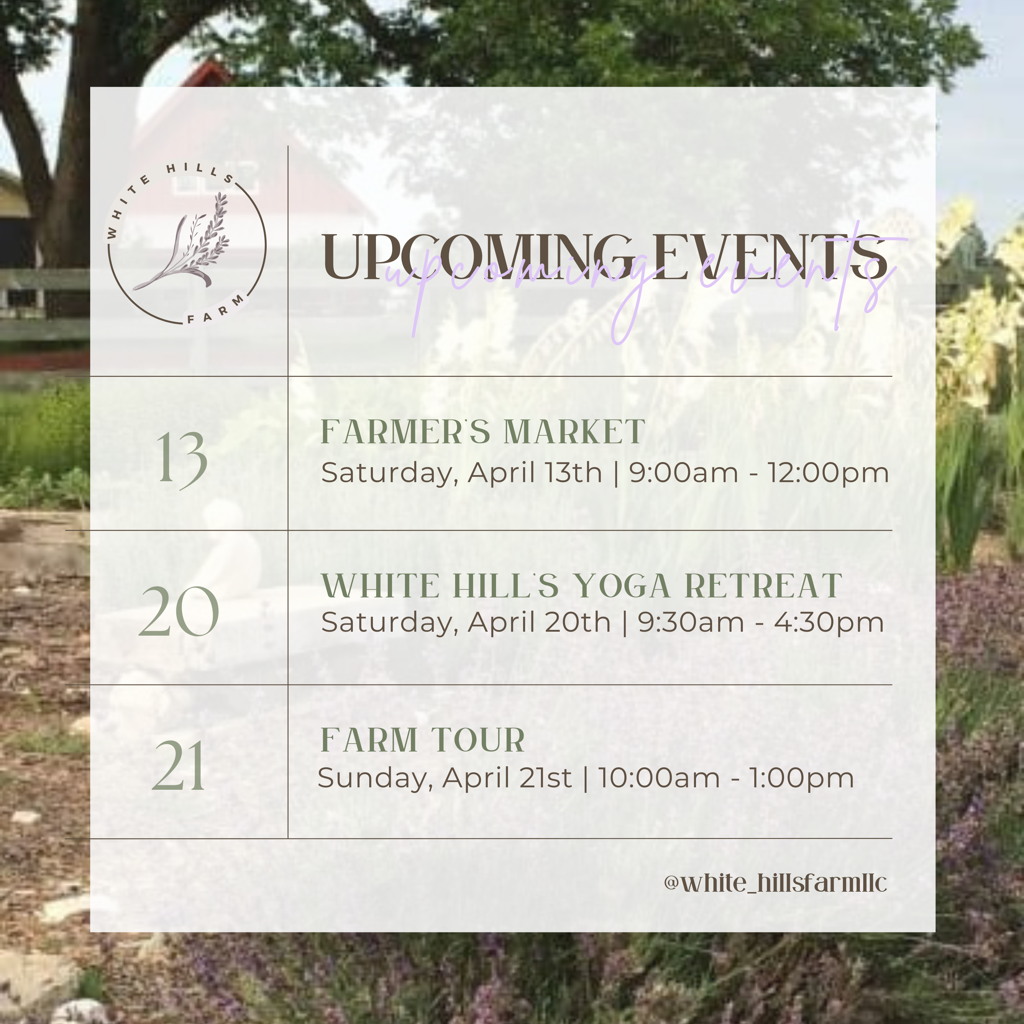 White Hills Farm Facebook post