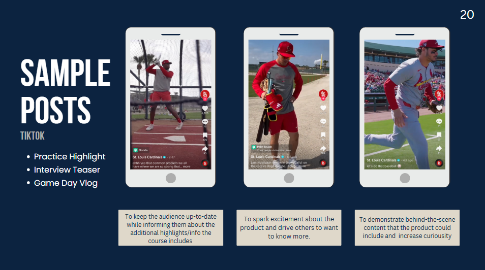 Sample TikTok Posts Slide