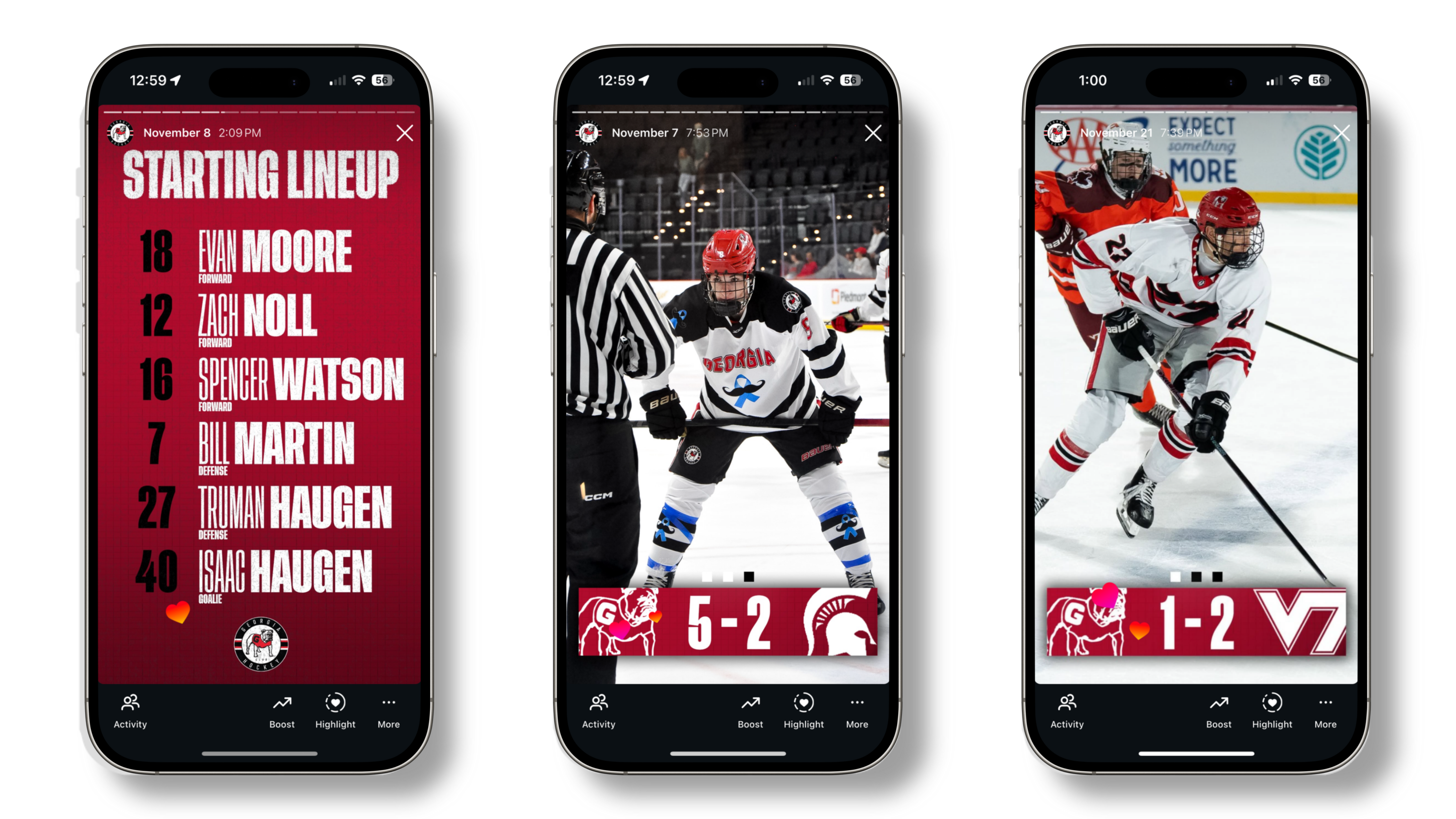In-game Instagram story collage