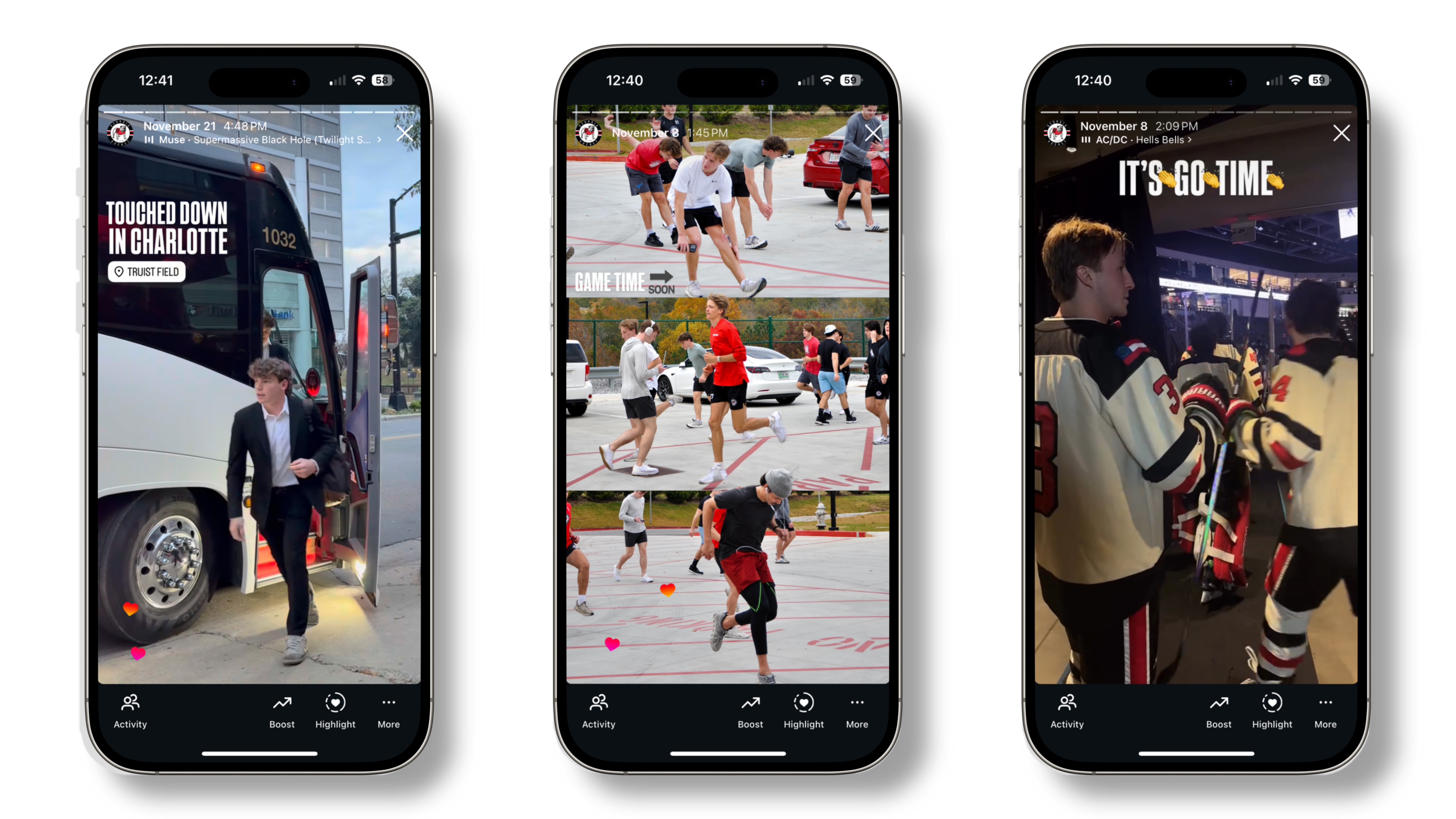 In-game Instagram story collage