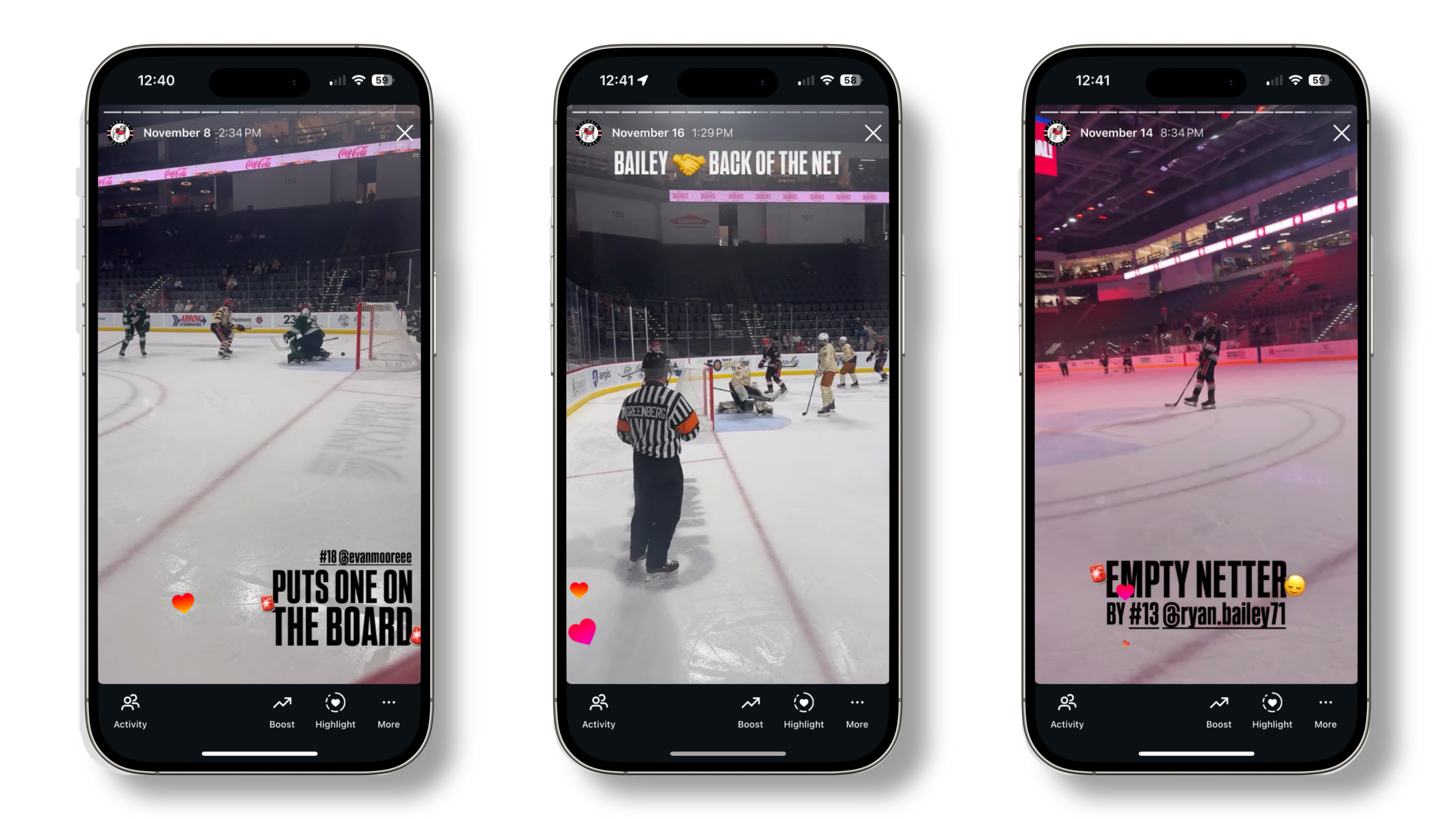 In-game Instagram story collage