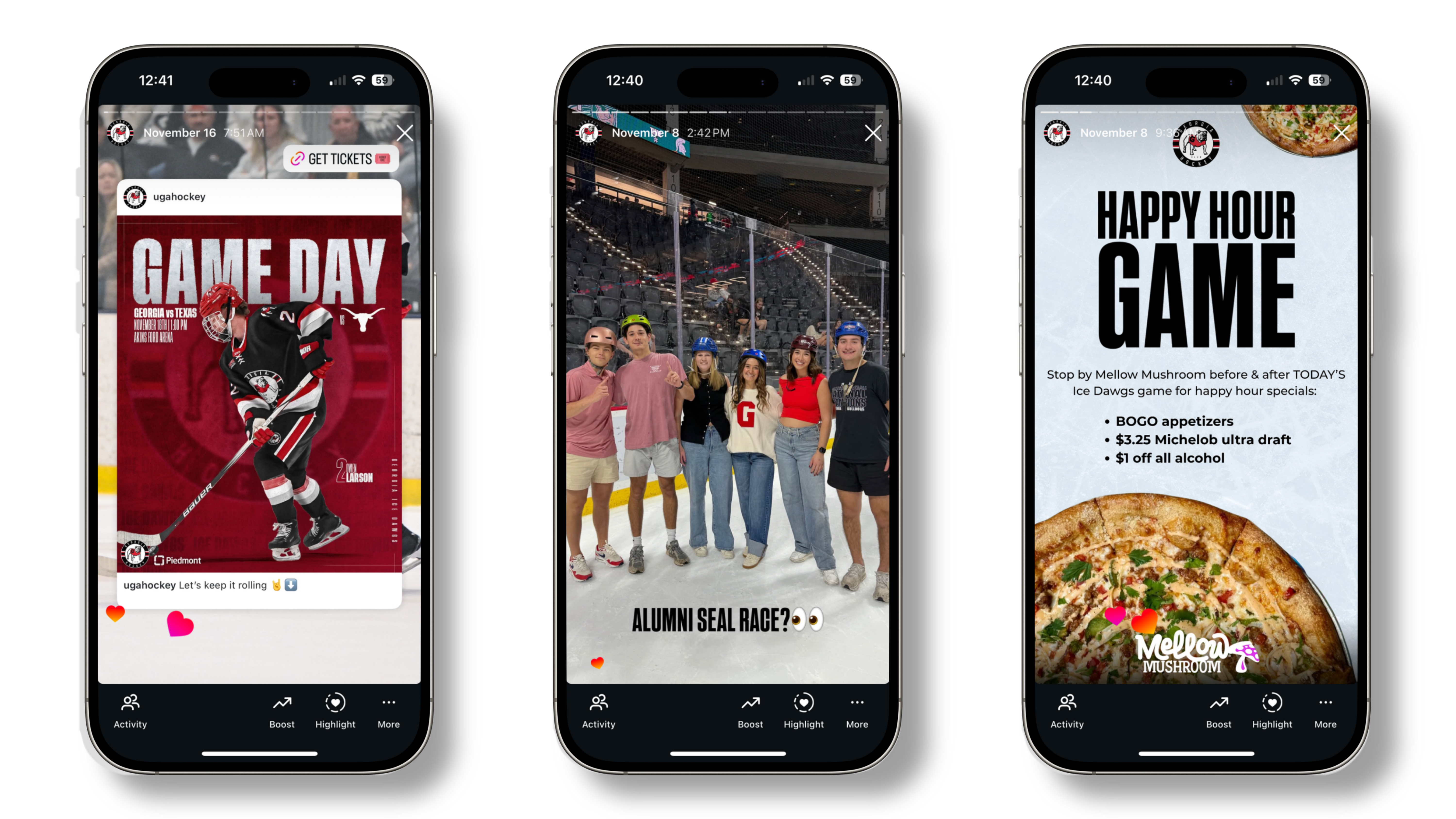 In-game Instagram story collage